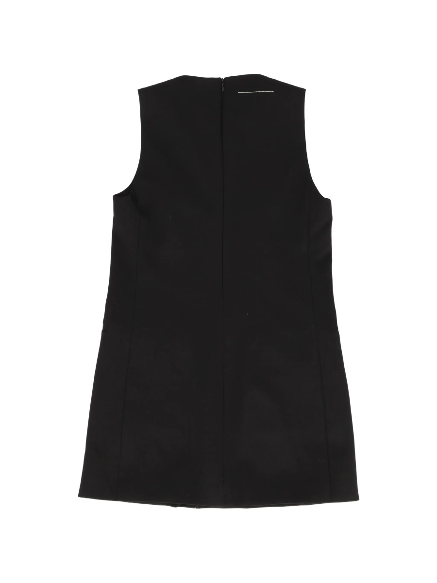 Rochie casual MM6 Maison Margiela neagra din elastan si polyester - Img 2
