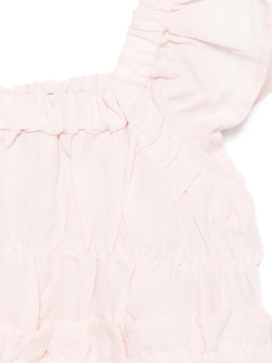 Rochie casual Stella McCartney roz din in si bumbac - Img 3