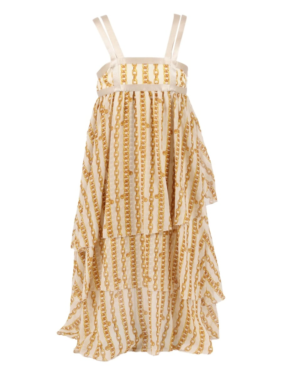 Rochie casual Versace neutra din matase - Img 2
