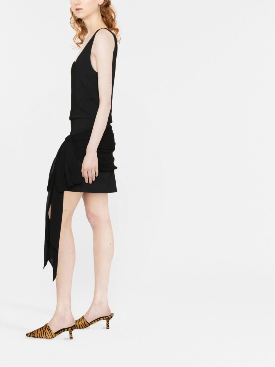 Rochie de ocazie Philosophy neagra din vascoza si spandex/elastan - Img 4