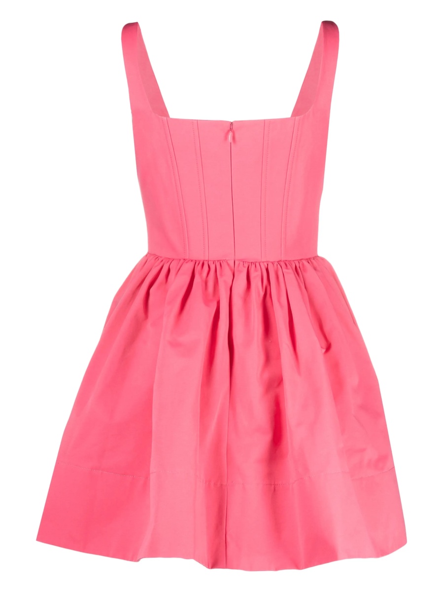 Rochie de ocazie STAUD roz din bumbac si polyester - Img 2