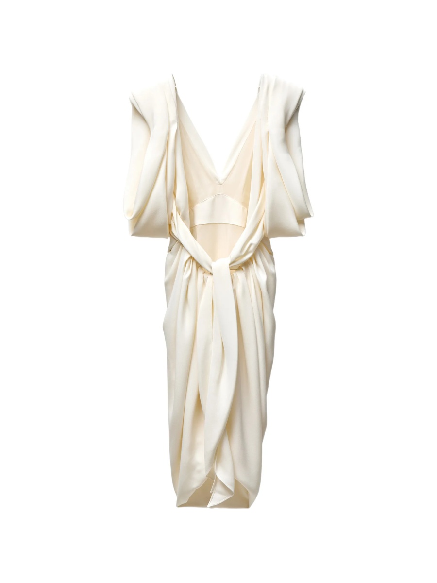 Rochie de ocazie Versace alba din matase - Img 2