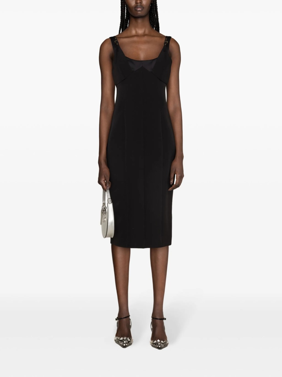 Rochie de ocazie Versace Jeans Couture neagra din polyester - Img 2