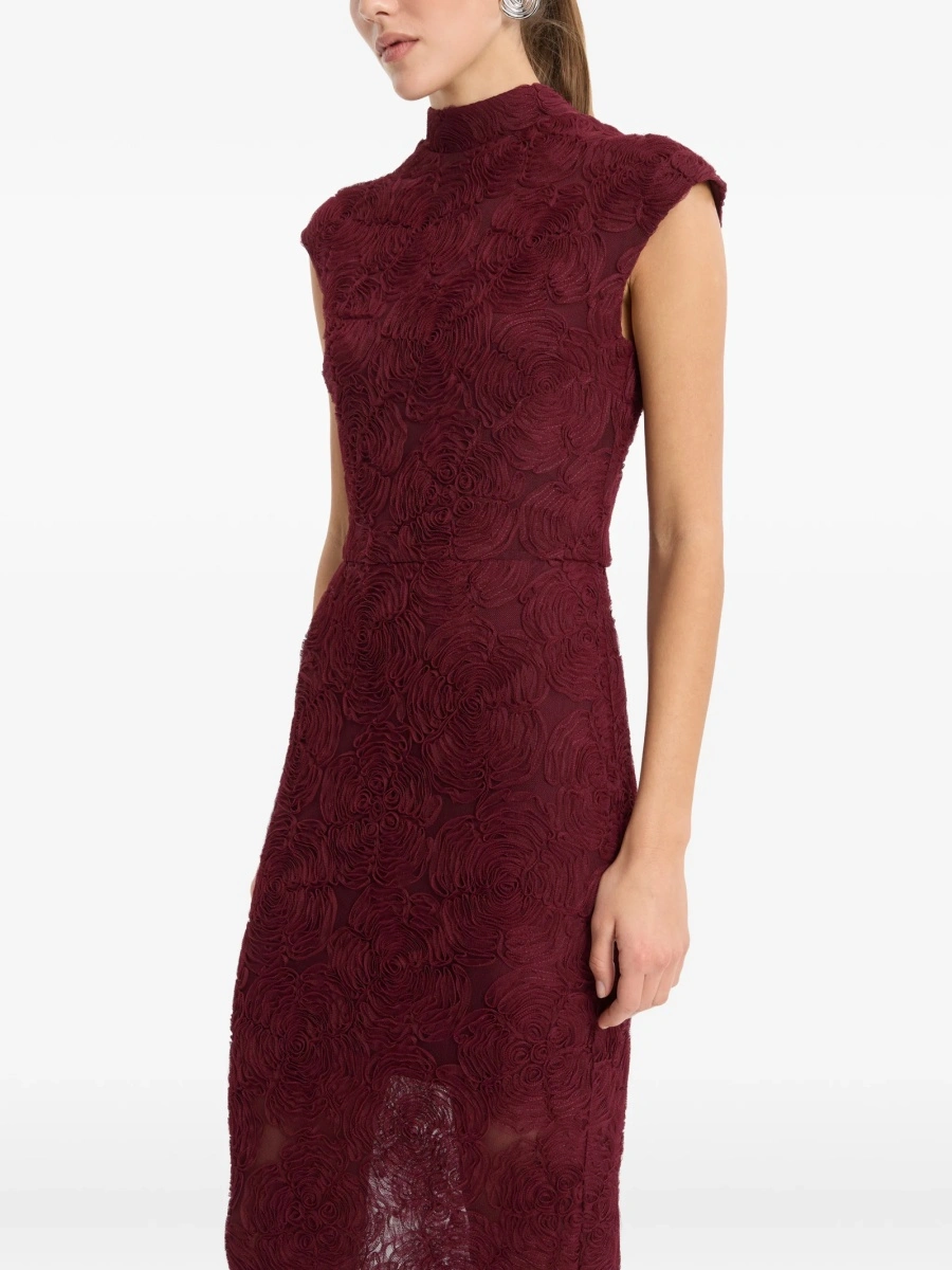Rochie de seara ROTATE Birger Christensen rosie din elastan si poliester reciclat - Img 3