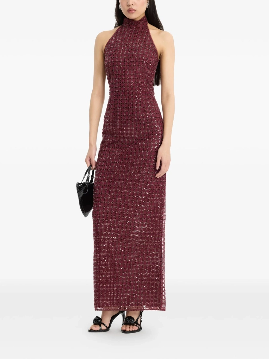 Rochie de seara ROTATE Birger Christensen rosie din poliester reciclat - Img 2