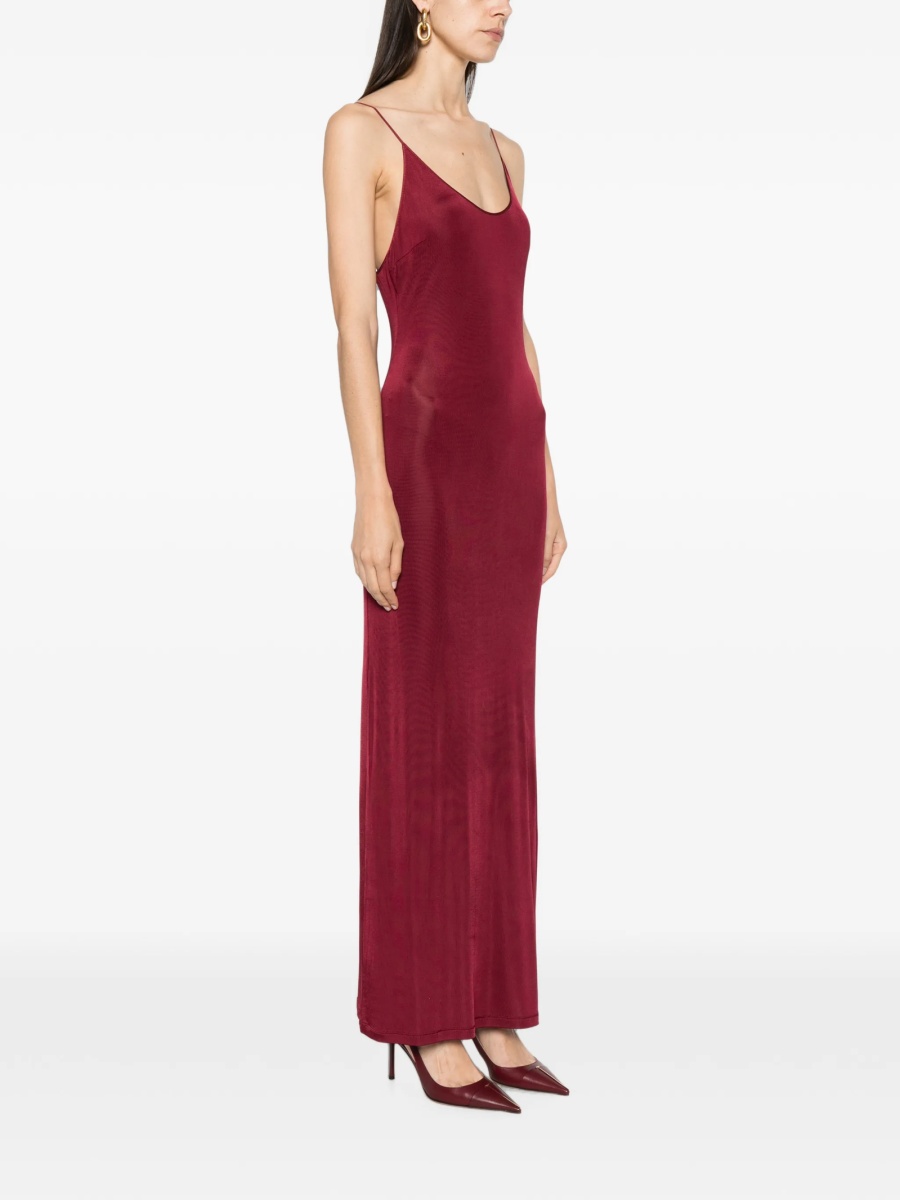 Rochie de seara Saint Laurent rosie din elastan si vascoza - Img 4