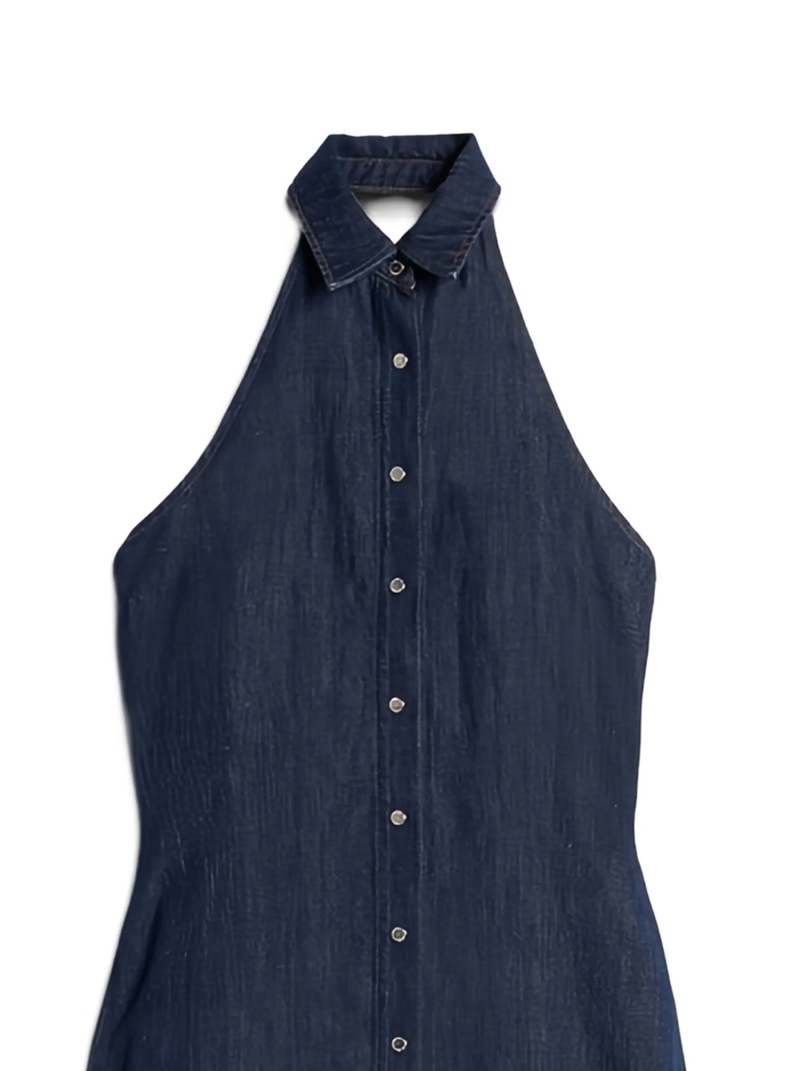 Rochie de zi 7 For All Mankind albastra - Img 2