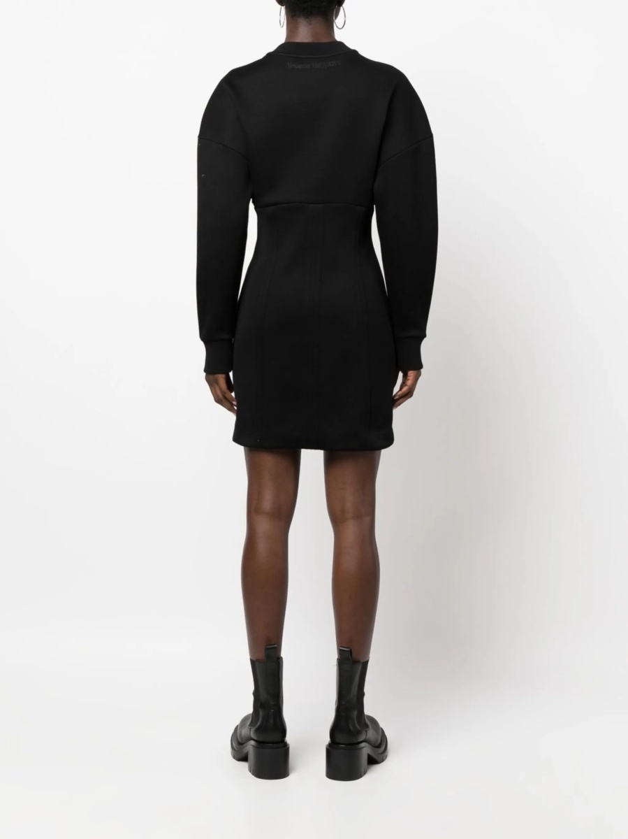 Rochie de zi Alexander McQueen neagra din poliamida - Img 4