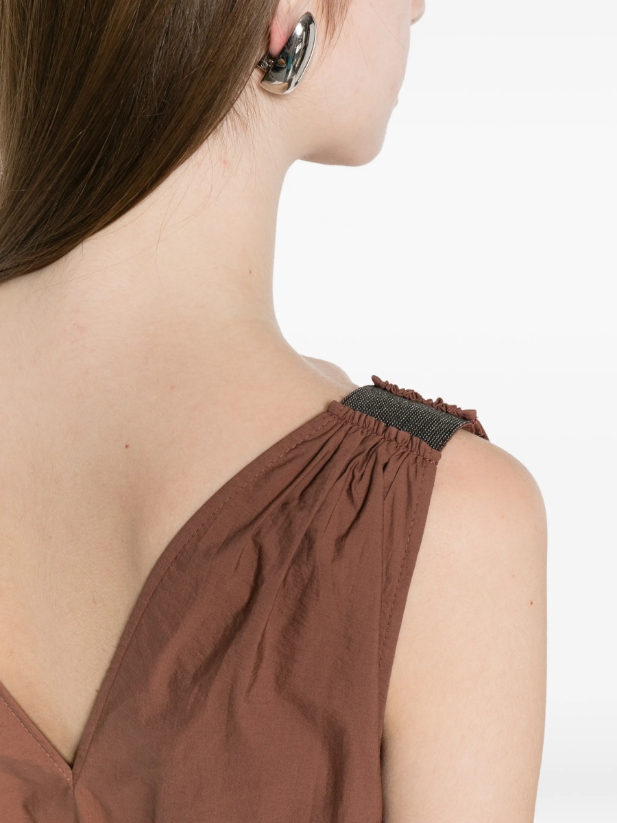 Rochie de zi Brunello Cucinelli maro - Img 5