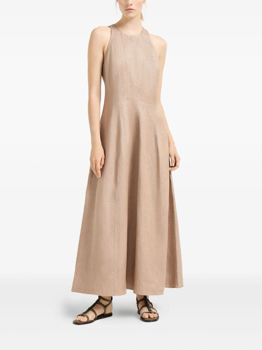 Rochie de zi Brunello Cucinelli neutra - Img 3