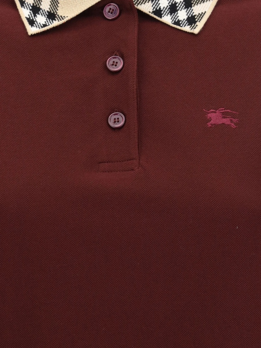 Rochie de zi Burberry rosie din bumbac - Img 5