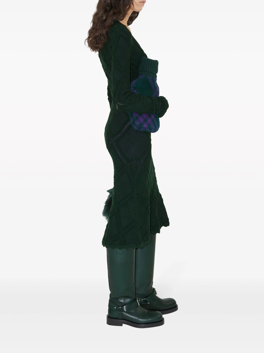 Rochie de zi Burberry verde - Img 3