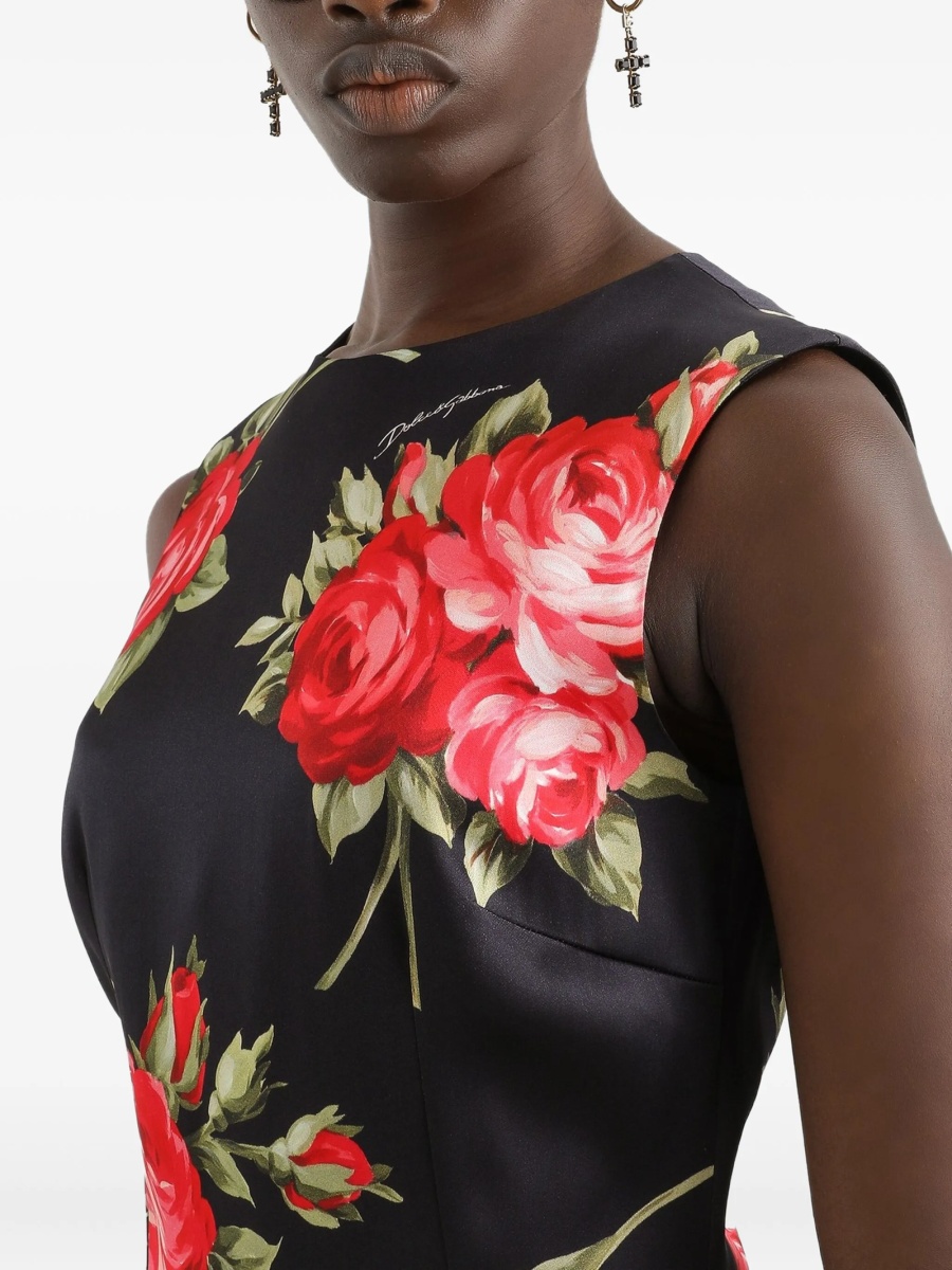 Rochie de zi Dolce &amp; Gabbana neagra din vascoza si elastan - Img 5