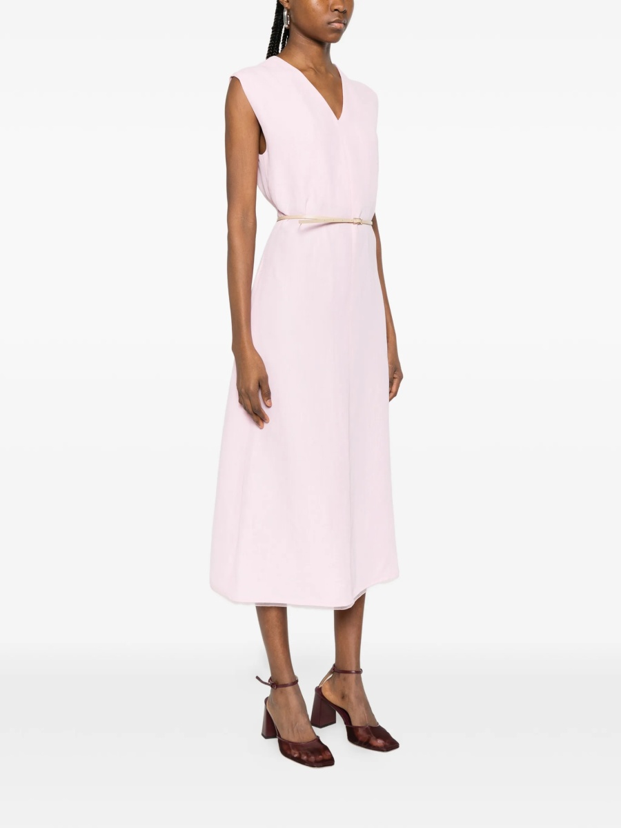Rochie de zi Fabiana Filippi roz din alama eco si in - Img 3