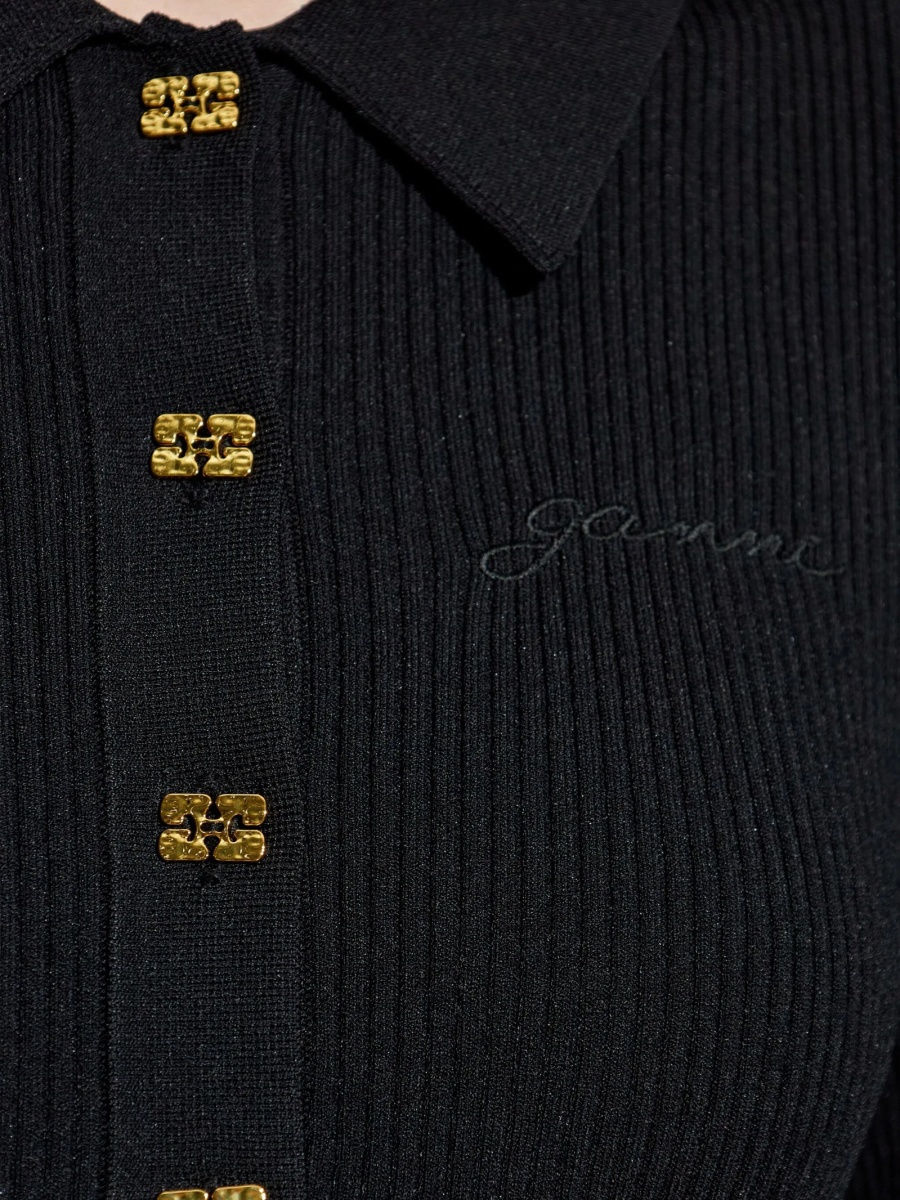 Rochie de zi Ganni neagra - Img 5