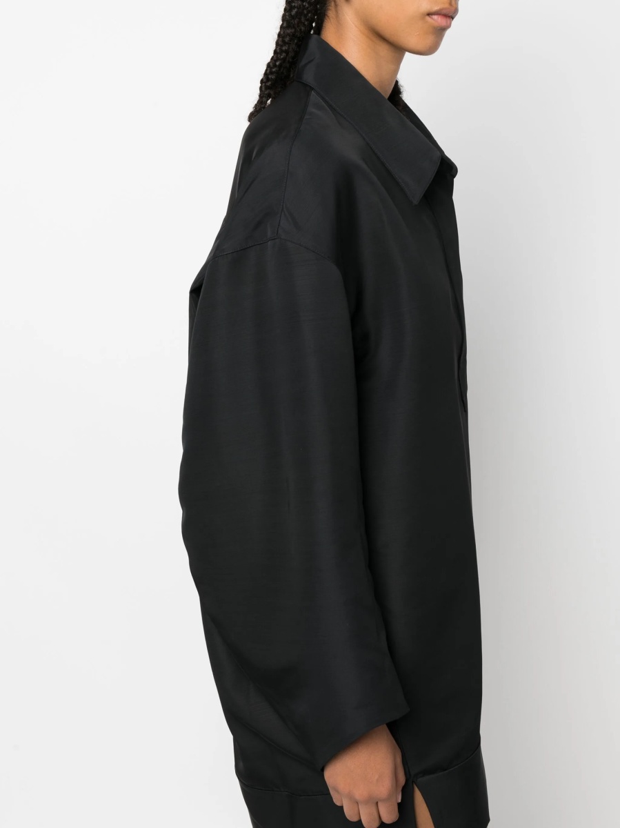 Rochie de zi Khaite neagra din vascoza si lana - Img 5