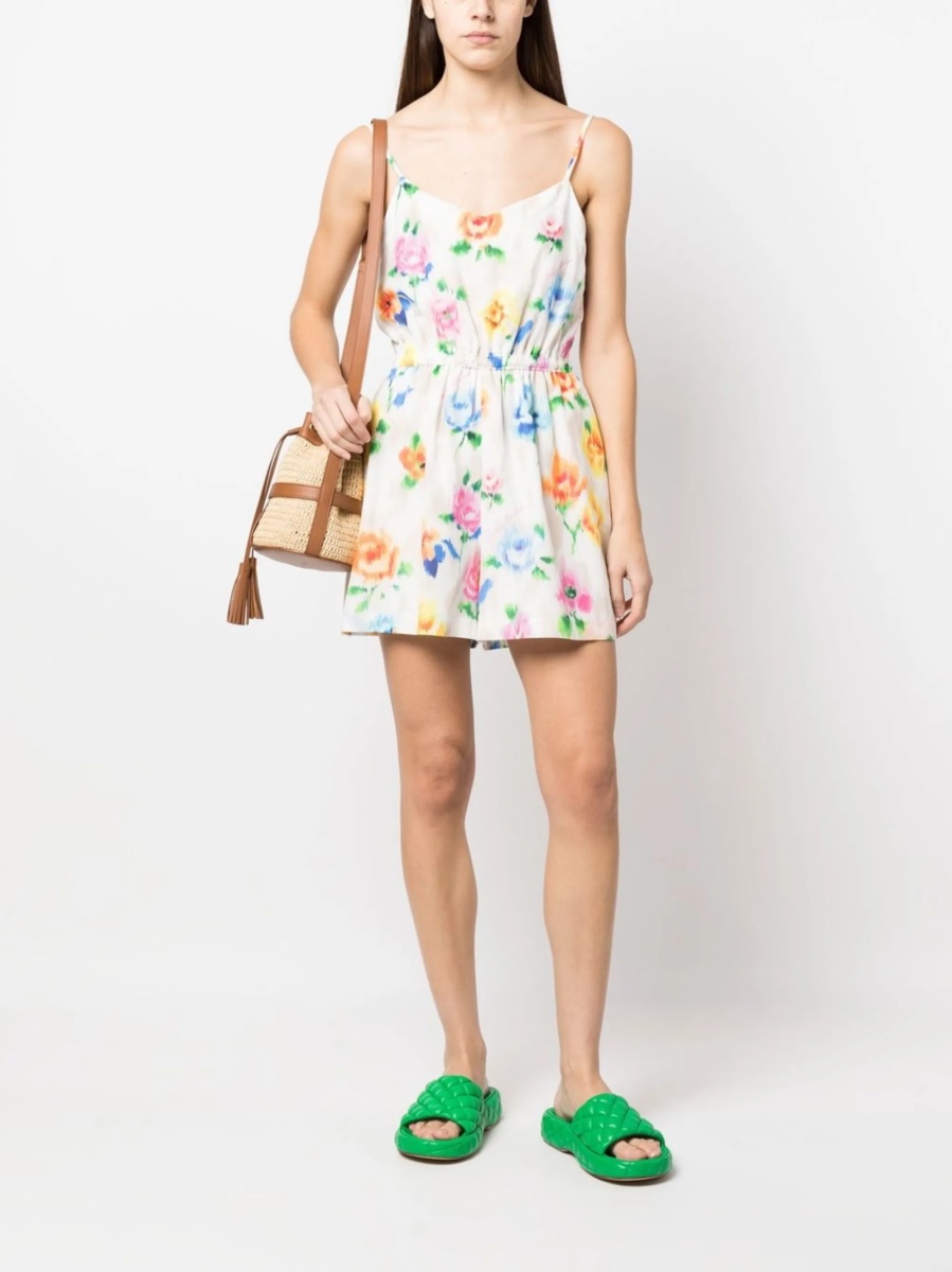Rochie de zi LOVE Moschino alba din bumbac si matase - Img 2