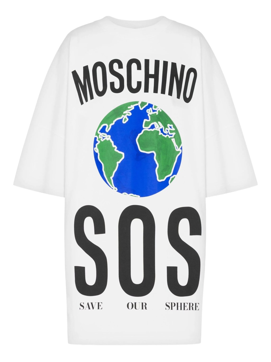 Rochie de zi Moschino alba - Img 3