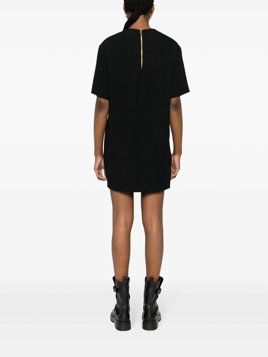 Rochie de zi Moschino neagra din vascoza si acetat - Img 4