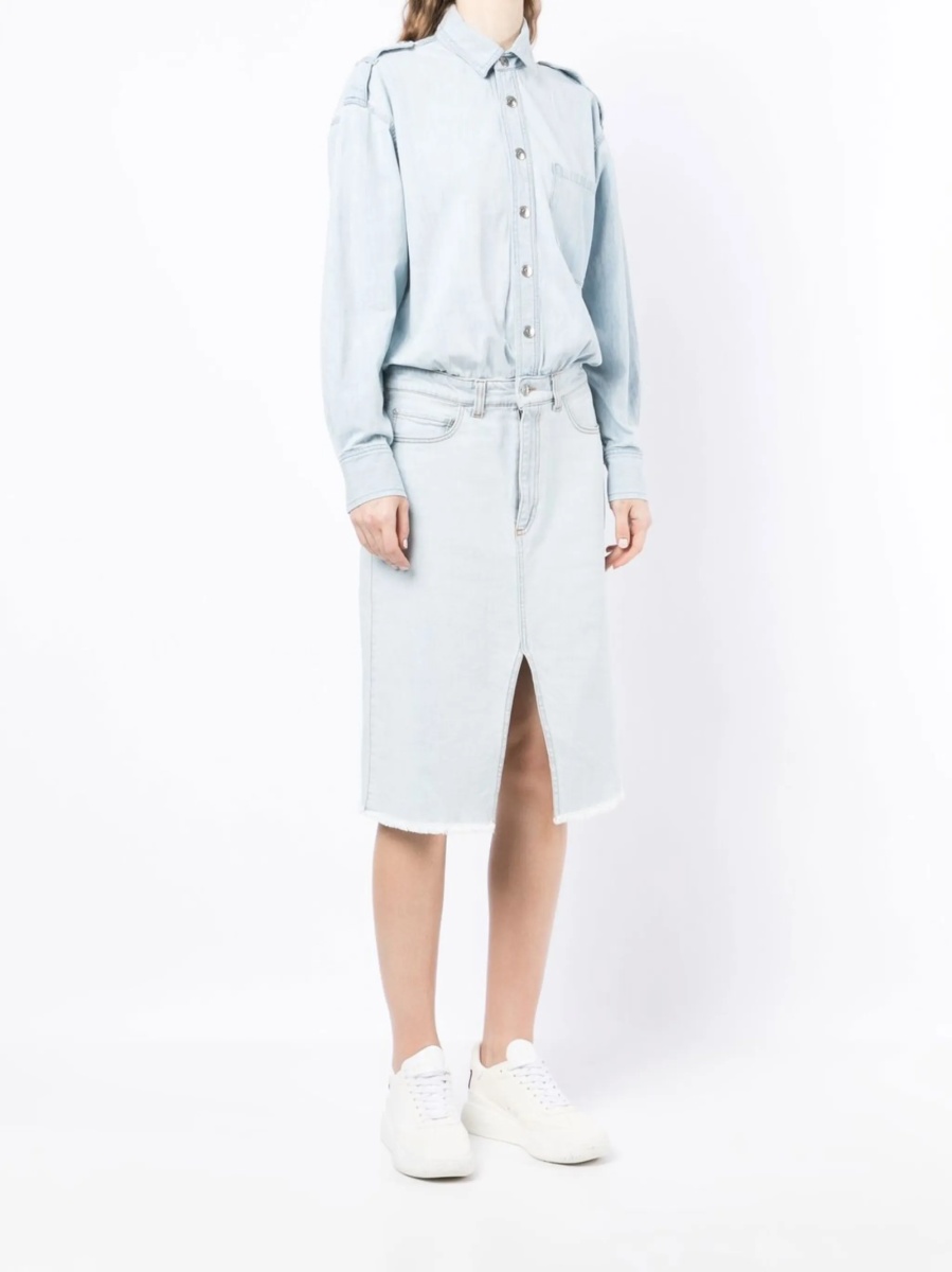 Rochie de zi Stella McCartney albastra - Img 3