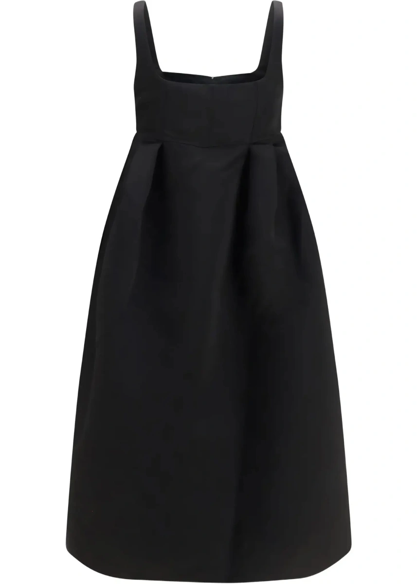 Rochie Ganni neagra din satin - Img 4