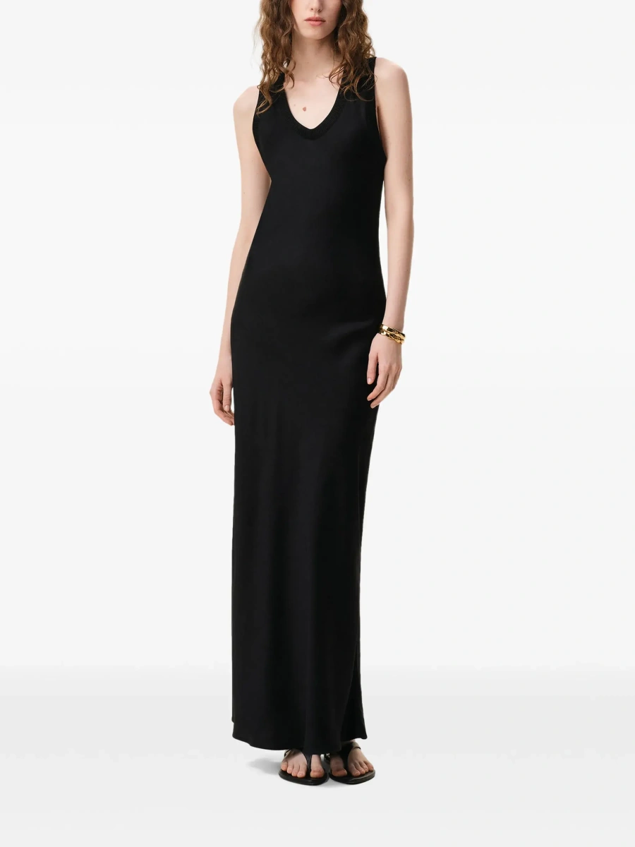 Rochie lunga AMI Paris neagra - Img 4