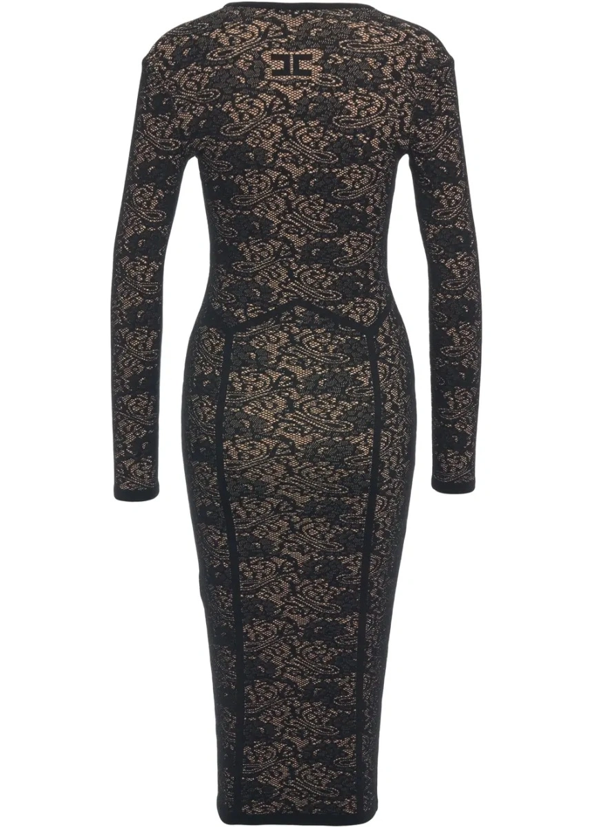 Rochie lunga Elisabetta Franchi neagra - Img 3