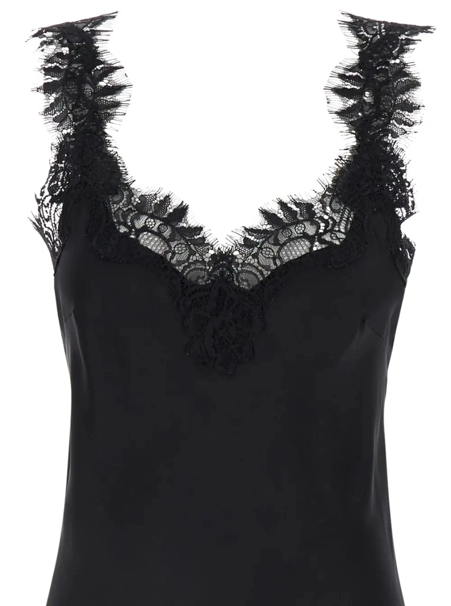 Rochie lunga GOLD HAWK neagra din matase - Img 2