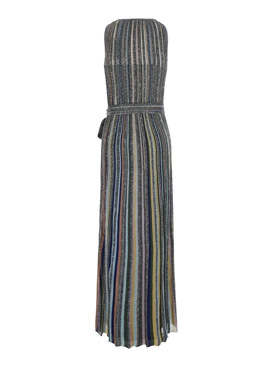 Rochie lunga MISSONI BEACHWEAR multicolor din vascoza - Img 2