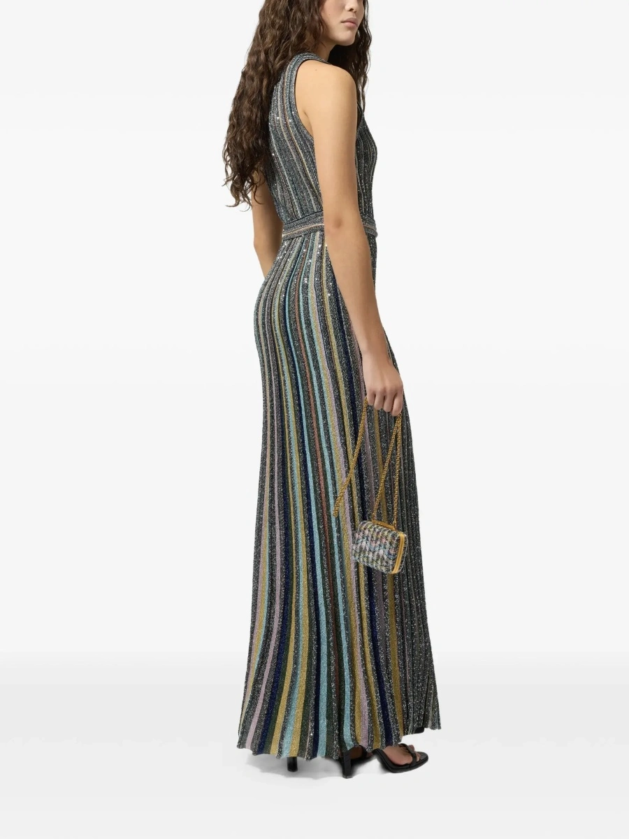 Rochie lunga MISSONI BEACHWEAR multicolor din vascoza - Img 5