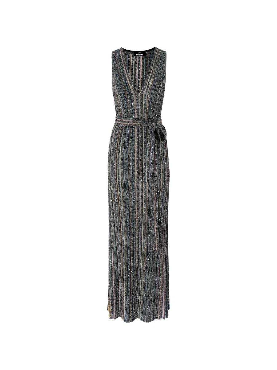 Rochie lunga MISSONI BEACHWEAR multicolor din vascoza - Img 7