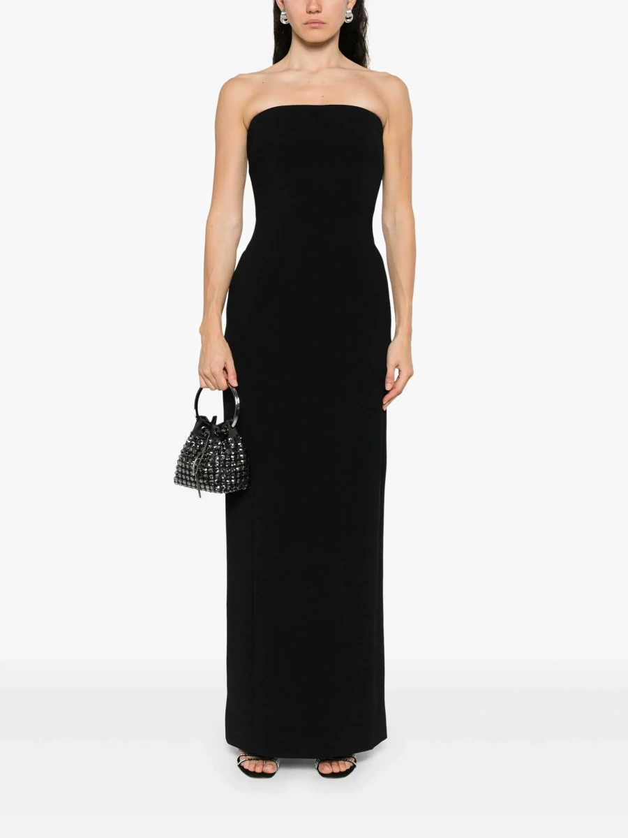 Rochie lunga SOLACE LONDON neagra din twill 'Anderson' - Img 4