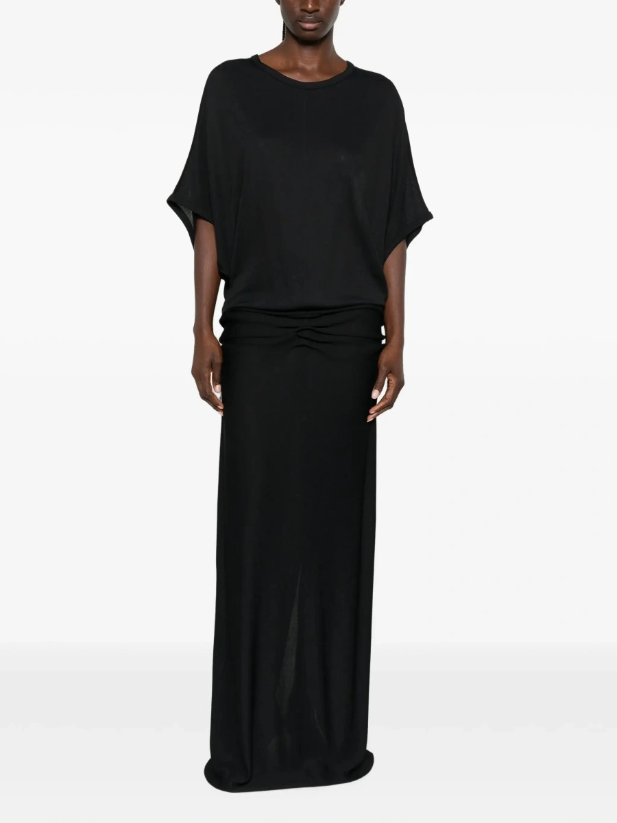 Rochie lunga THE ROW neagra din vascoza - Img 4