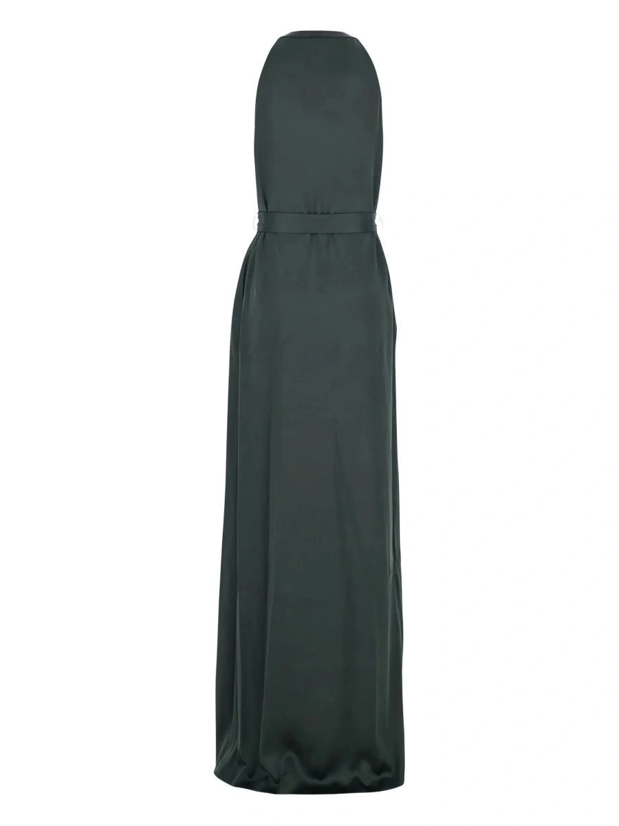 Rochie lunga Tom Ford verde din vascoza - Img 4