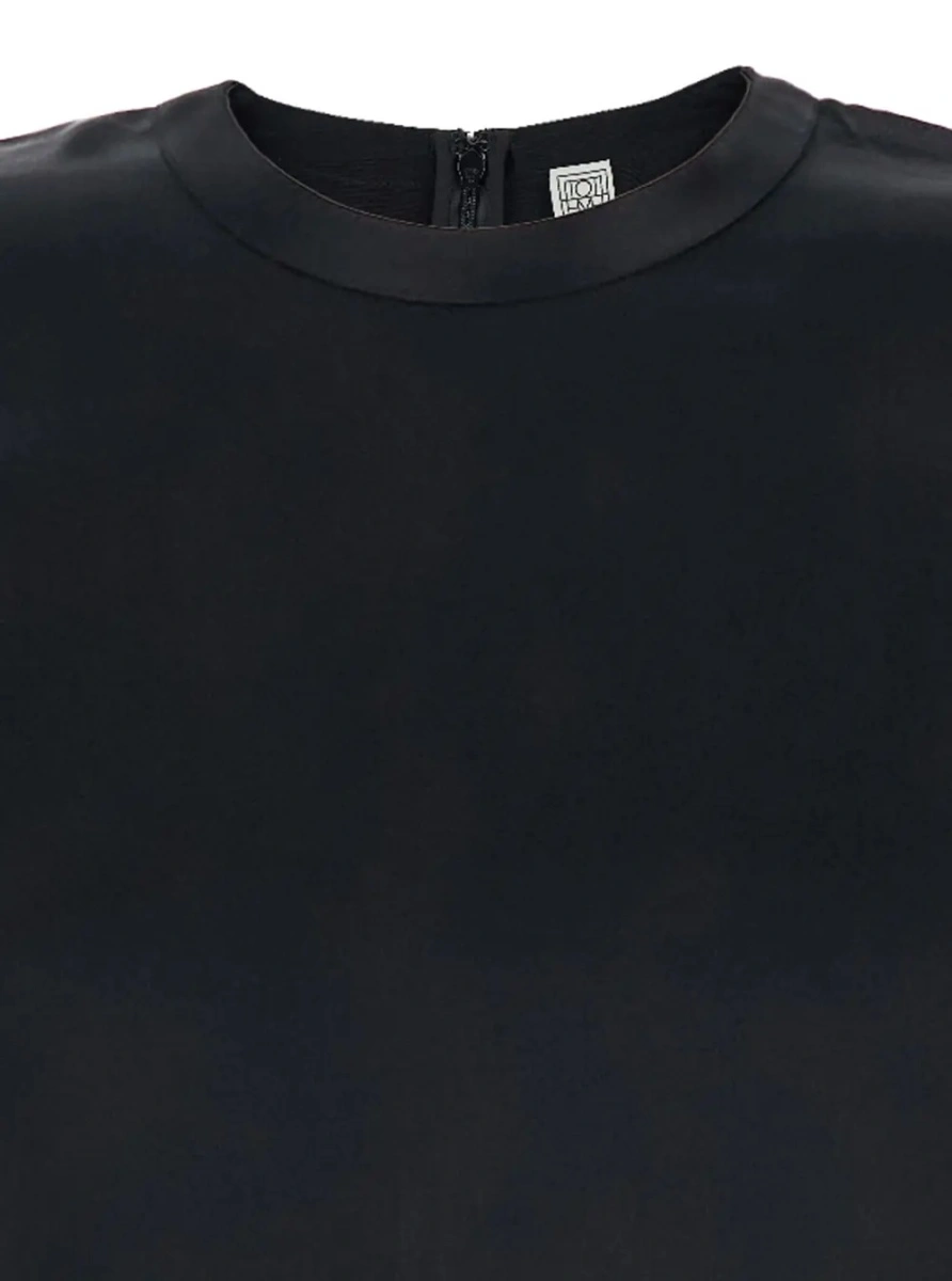 Rochie lunga TOTEME neagra din vascoza - Img 3