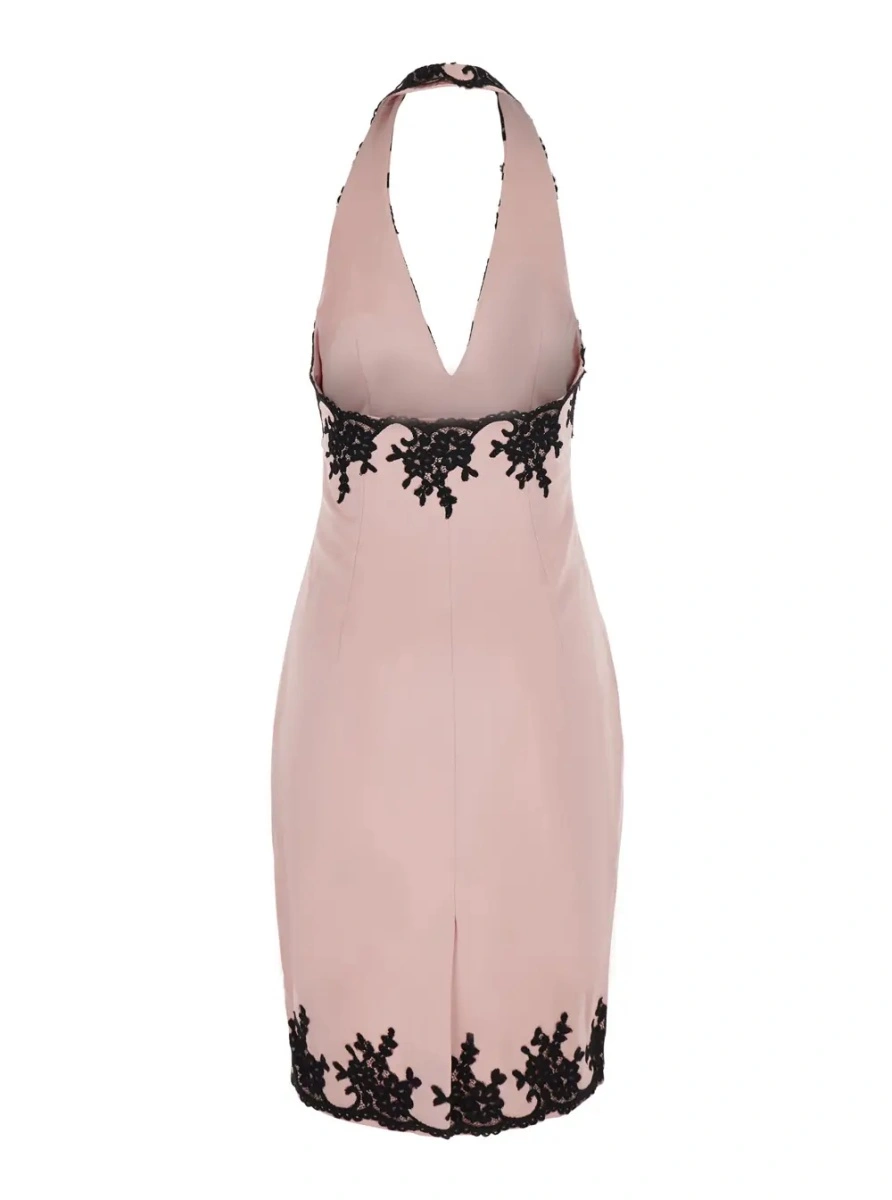 Rochie Markgong roz din satin - Img 2