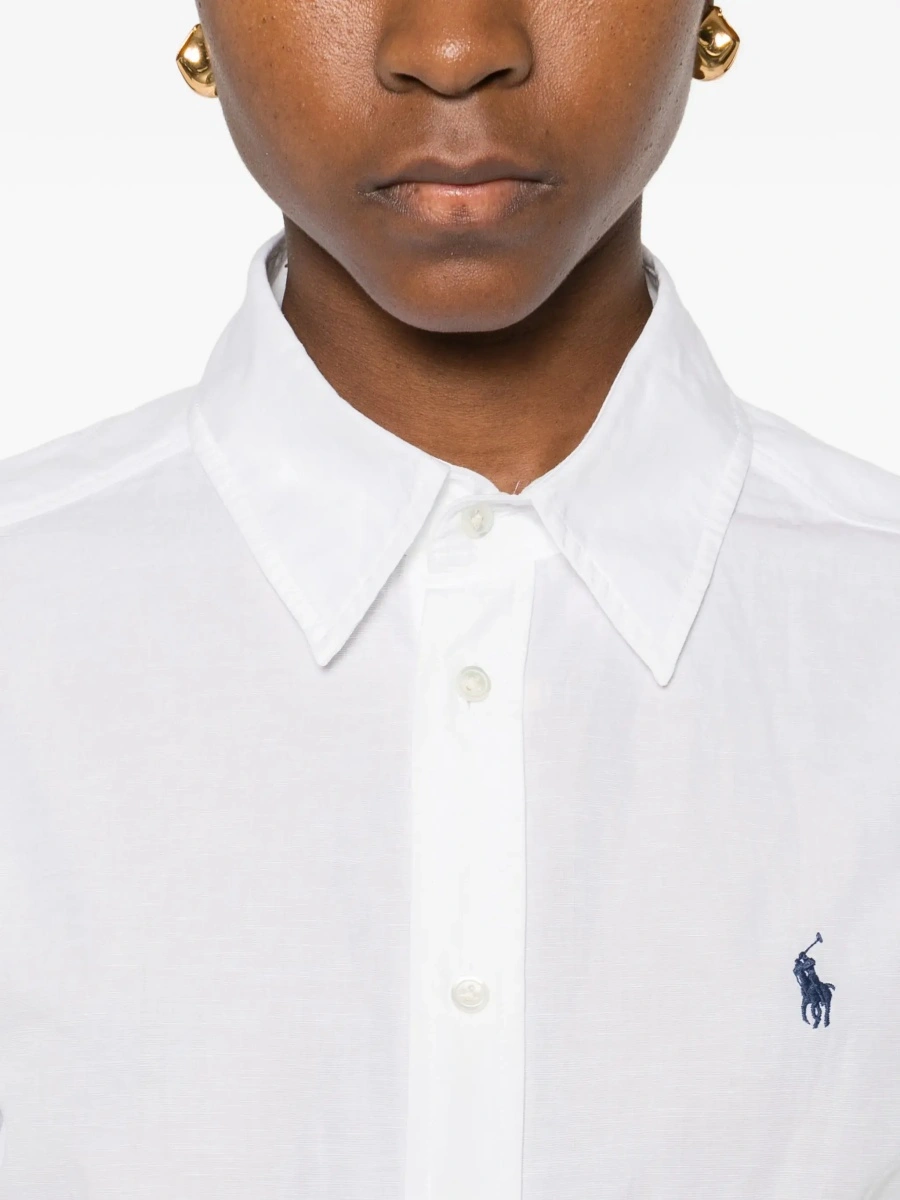 Rochie Ralph Lauren alba din bumbac - Img 7