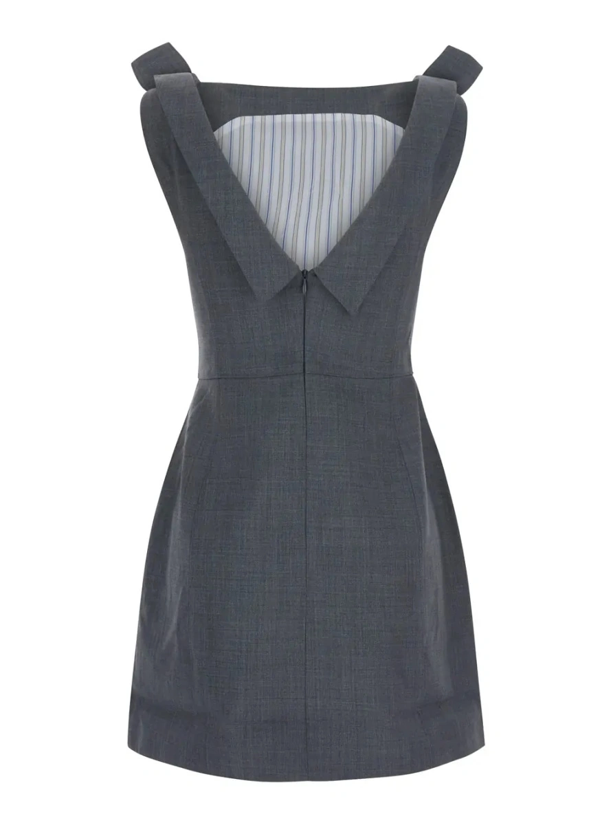 Rochie SHUSHU/TONG gri din lana - Img 2