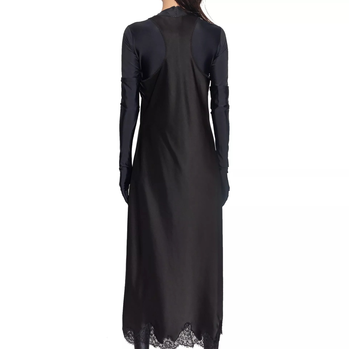 Rochii Balenciaga Satin Strappy Midi Dress - Img 3