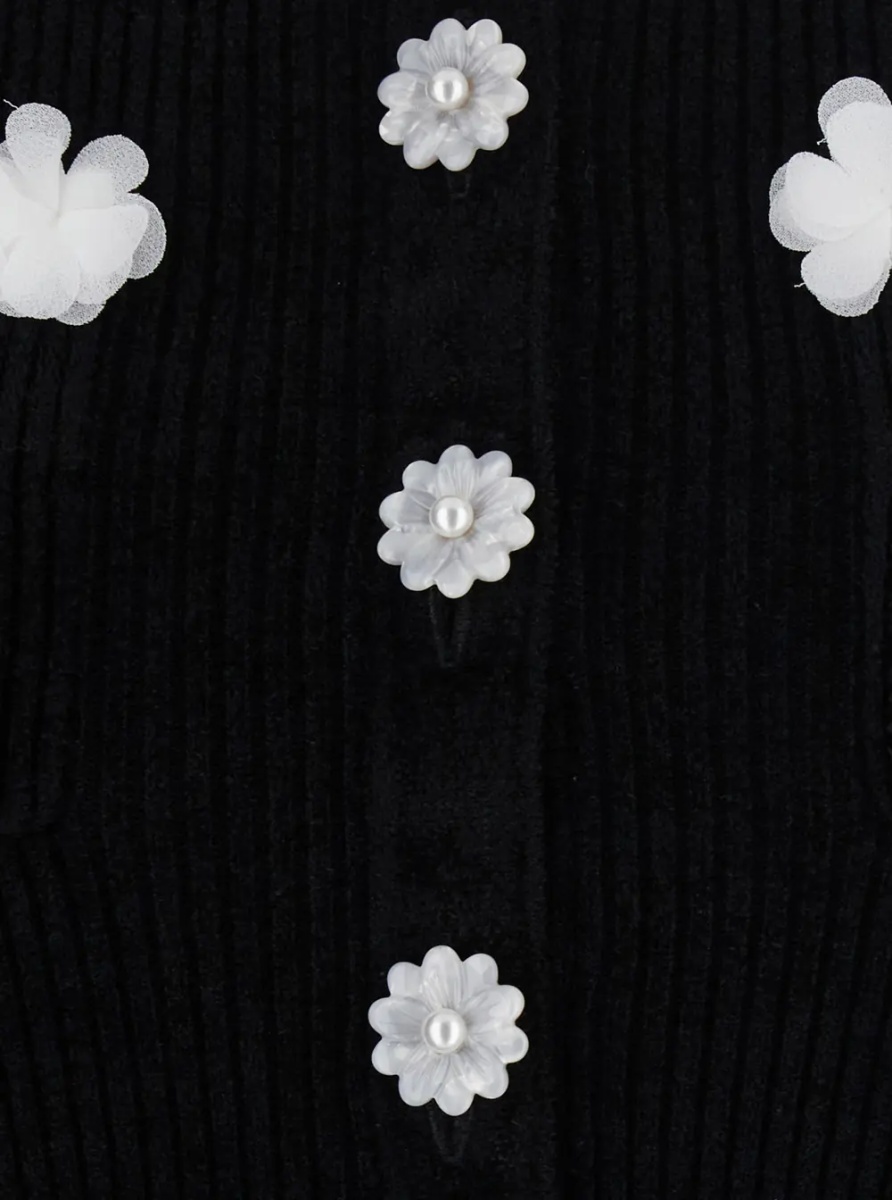 Rochii Black Mini dress with floral decorations in Blend viscose women - Img 3