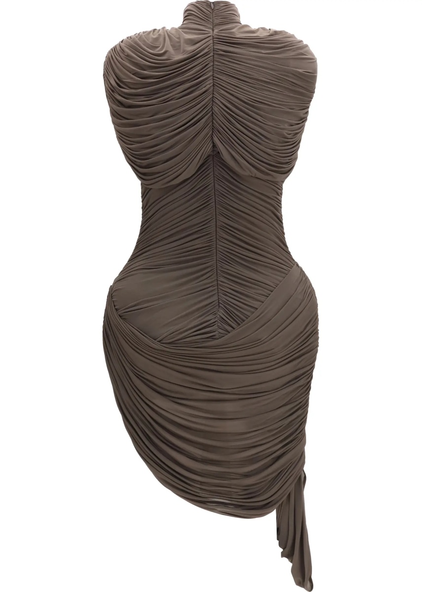 Rochii Draped high-neck Dress - Img 2