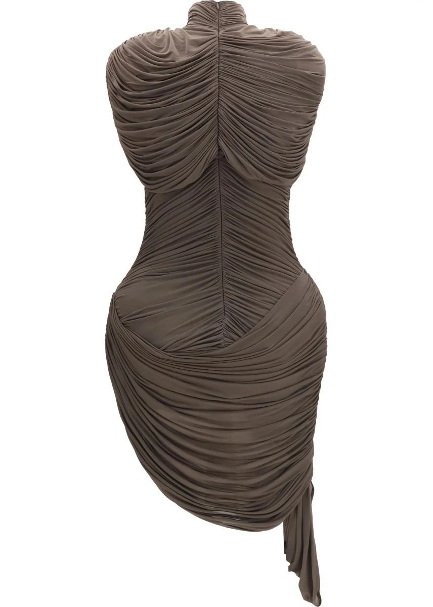 Rochii Draped high-neck Dress - Img 2