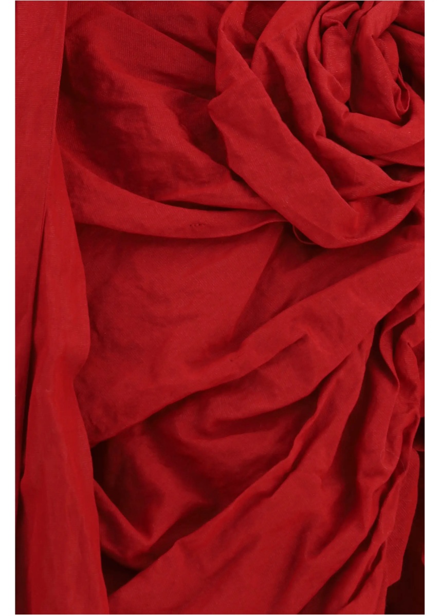 Rochii Draped shawl-collar midi Dress - Img 3