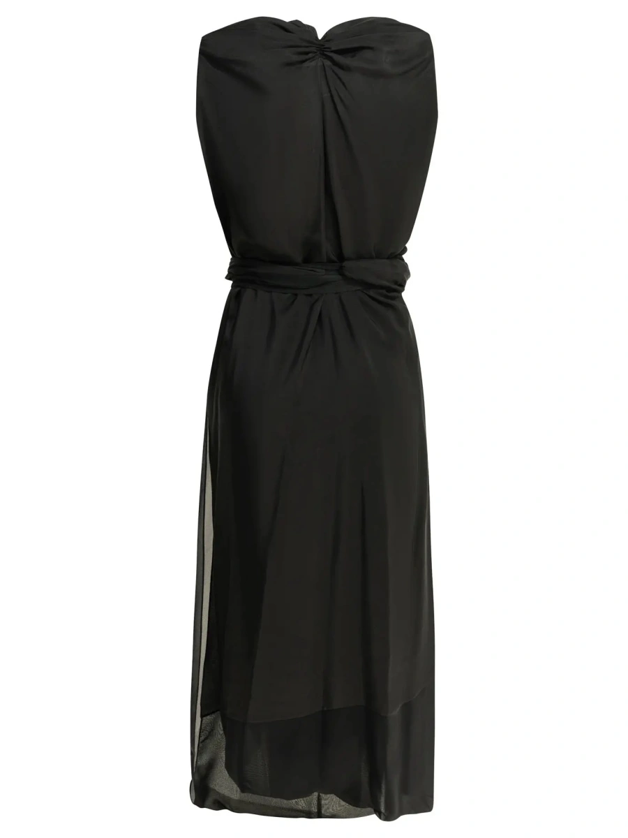 Rochii Draped silk midi dress - Img 2