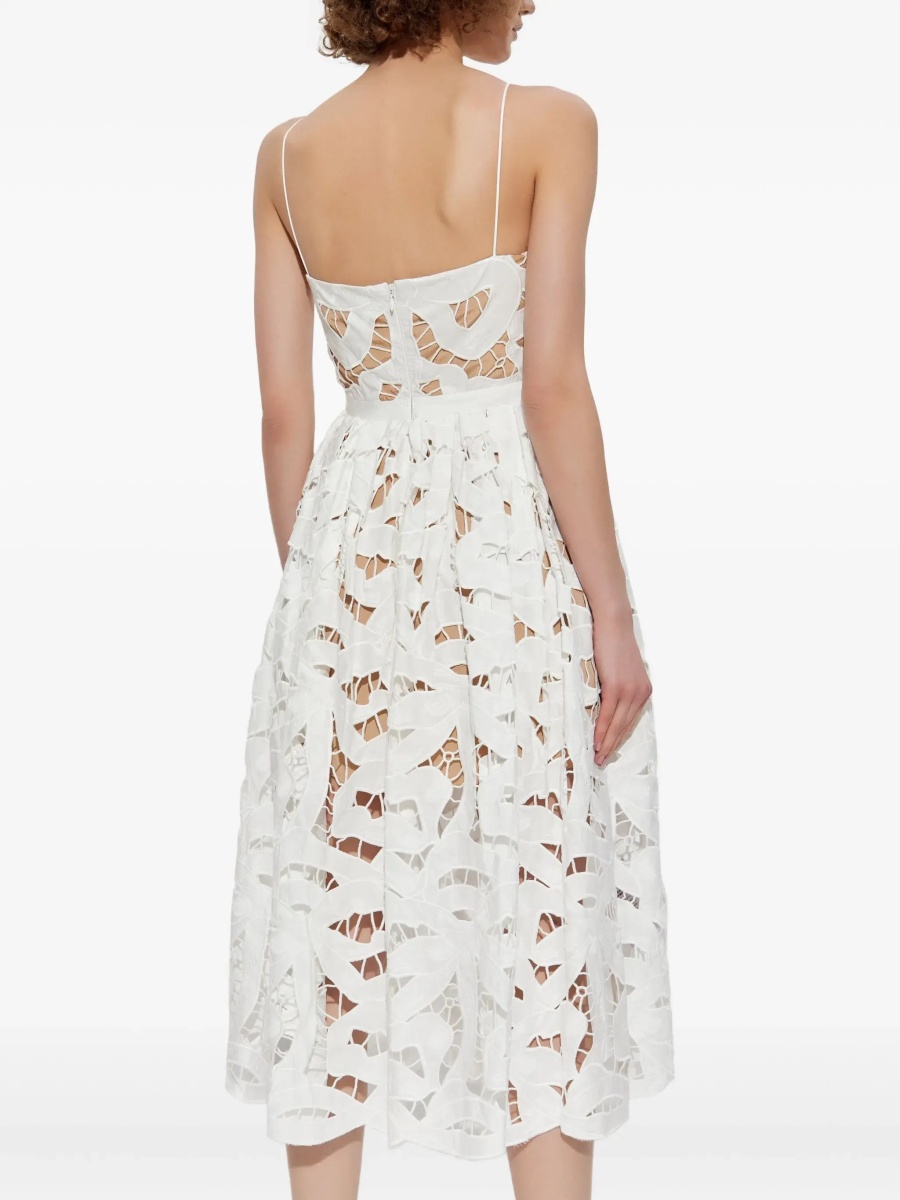 Rochii Embroidered Midi Dress With Bow - Img 3