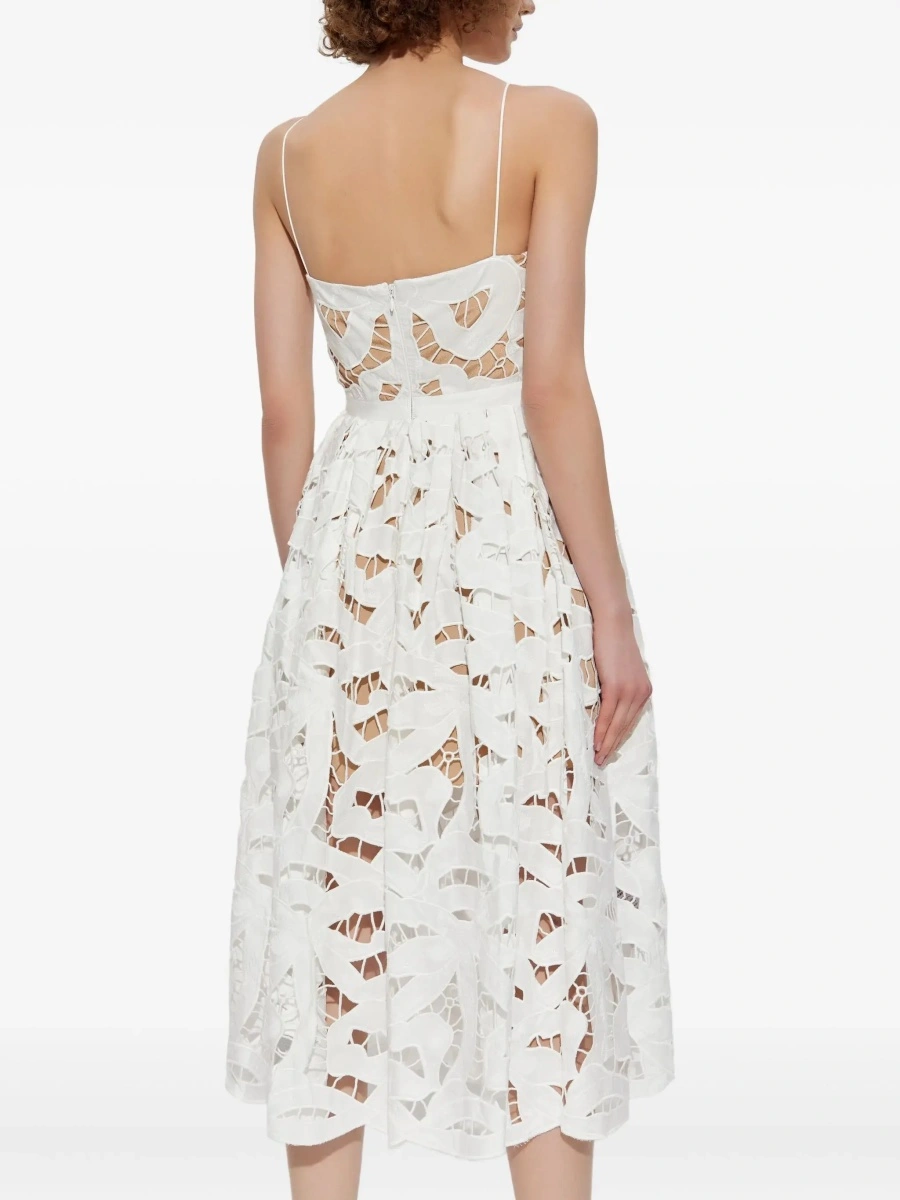 Rochii Embroidered Midi Dress With Bow - Img 3