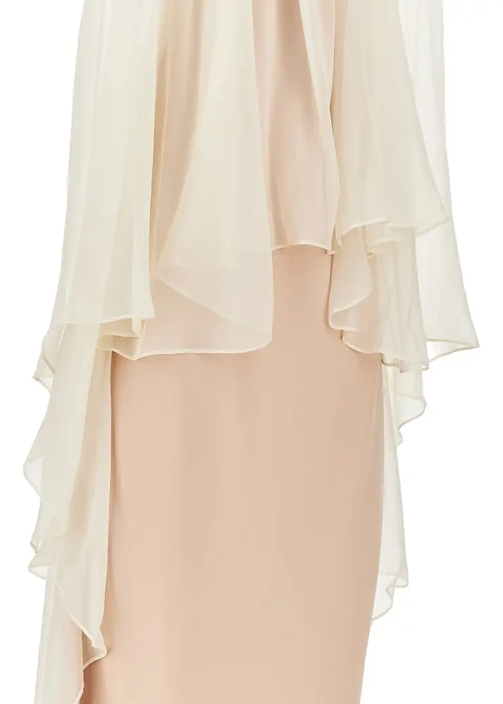 Rochii Enver Satin long dress with chiffon cape - Img 2