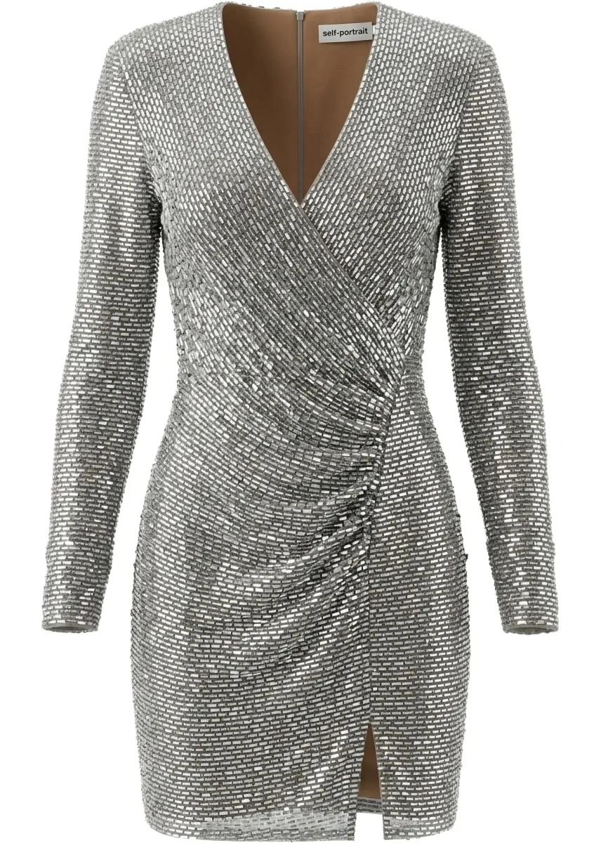 Rochii Jewel-detail wrap Dress - Img 5