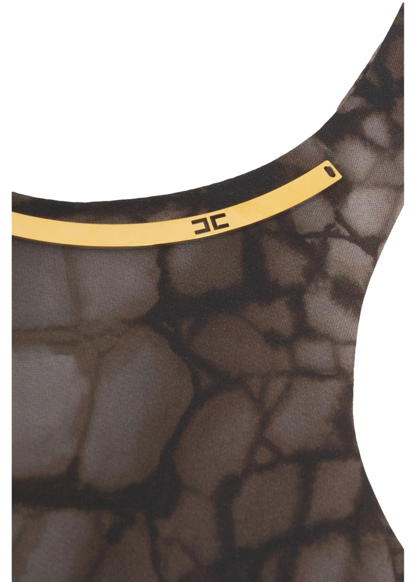 Rochii Midi dress with animal print - Img 4
