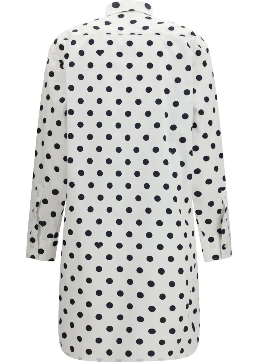 Rochii Polka-dot midi shirt Dress - Img 2